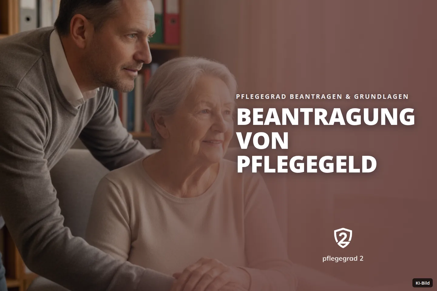 Ein Mann lehnt sich zu einer älteren Frau, die beide in einem Raum aus dem Fenster schauen, er hält ihre Hand. Ein Mann lehnt sich zu einer älteren Frau, die beide in einem Raum aus dem Fenster schauen, er hält ihre Hand.
