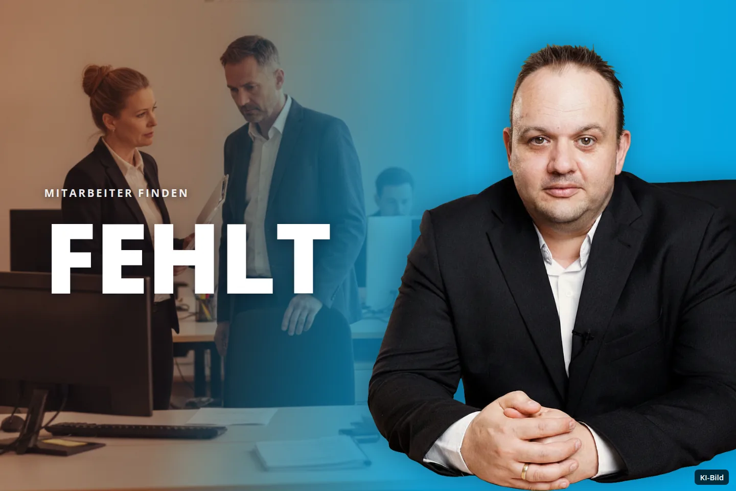 Zwei Kollegen besprechen Dokumente in einem Büro, während andere Mitarbeiter an Computern arbeiten.