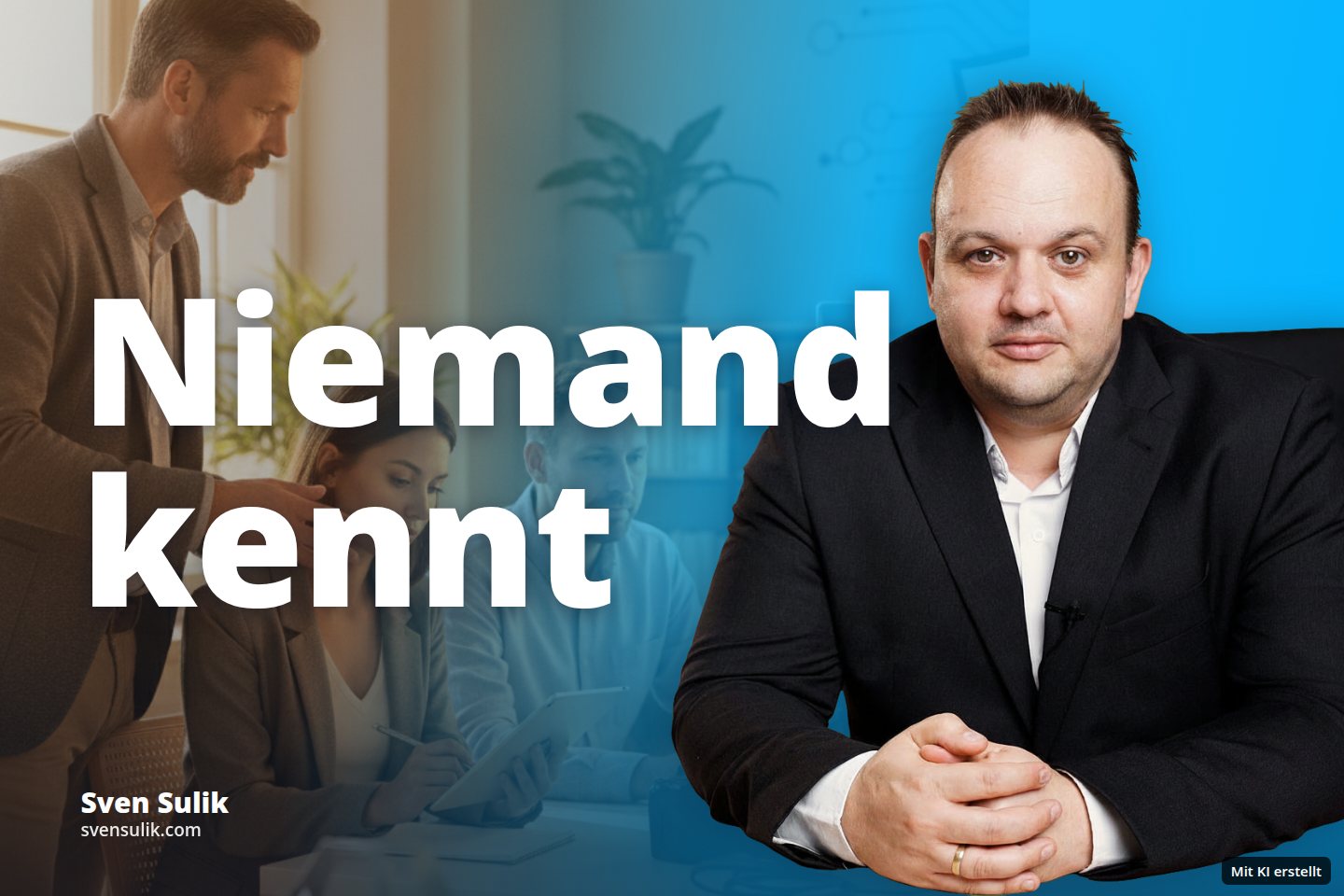 Drei Personen arbeiten in einem hellen Studio an Foto- und Videoausrüstung; eine Frau notiert.