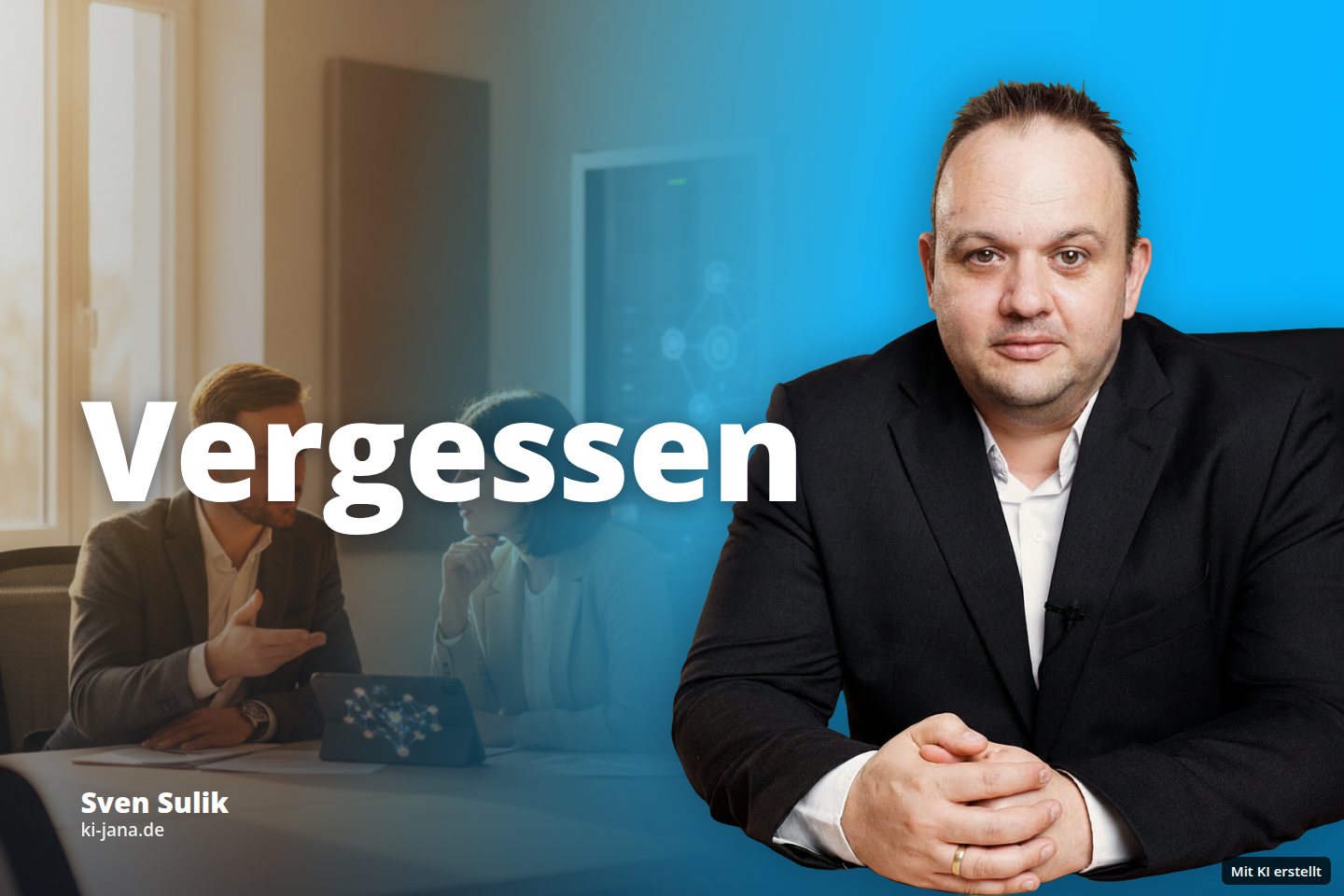 Zwei Kollegen besprechen Daten auf einem Tablet in einem hellen Besprechungsraum.